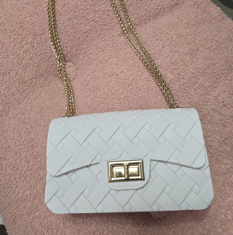 Cute Silicone Mini Bag With Gold Chain